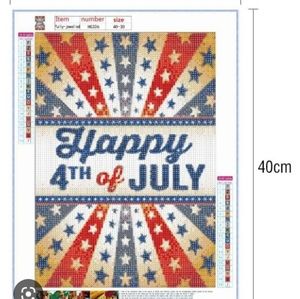 NIP "Happy 4th of July" Banner Diamond Painting